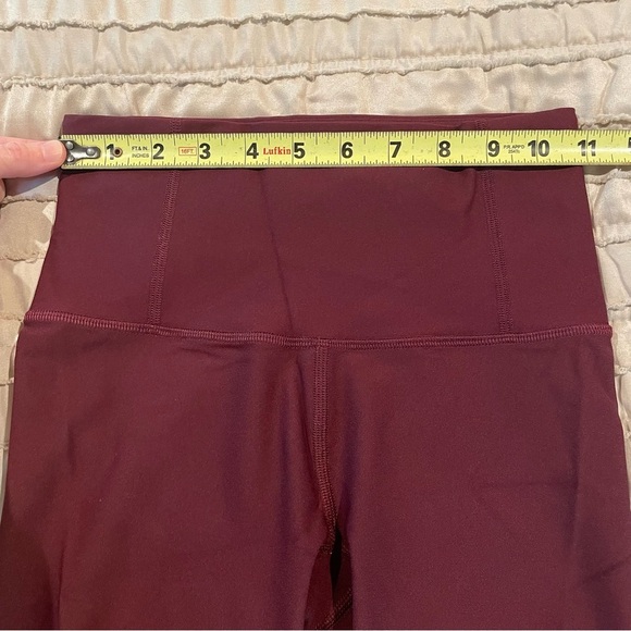 Lululemon Zoned In Tight Leggings 27" Full Length Cassis Maroon 4 W5BBNS Workout - Picture 9 of 11